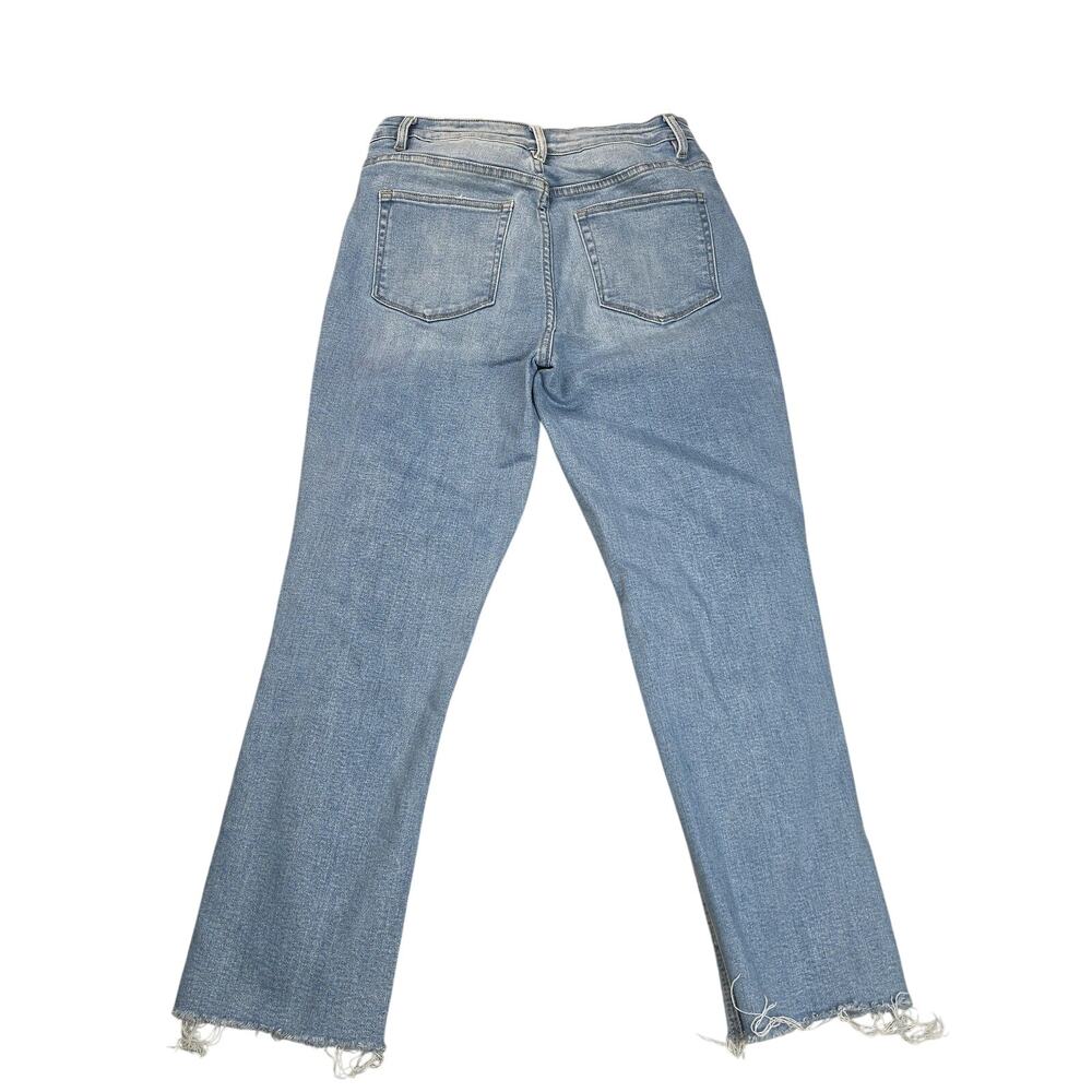 Vervet Jeans Womens 30 Blue Light Wash Straight Distressed Raw Hem Stretch Denim - Picture 2 of 8